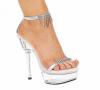 silver high heel