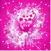 Background - Pink Burst Sparkle Heart