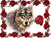 Wolf in roses