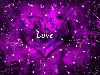 Background - Purple Sparkle Heart  - Love