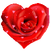 Background - Red Flower Heart
