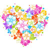 Background- Sparkle Flower Heart