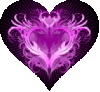 Background - Purple Flame Heart