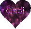 Purple Glitter Heart - Cindi