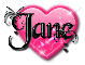 jane black pink heart