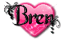 bren pink black heart