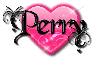 perry pink black heart