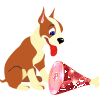 dog and ham bone