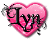 lyn black pink heart
