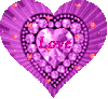 Background - Purple Heart with Pink Hearts