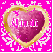 Pink and Gold Sparkle Heart - Cindi