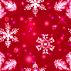 Background - Red Sparkle Snowflakes