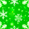 Background - Green Sparkle Snowflakes