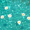 Background - Sparkle Daisies in Water