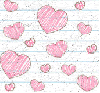 Pink Hearts on Paper