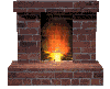 brick fireplace