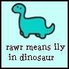 ILY in Dinosaur