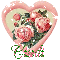 Pink Roses Sparkle Heart - Cindi