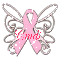 Pink Ribbon Butterfly - Cindi