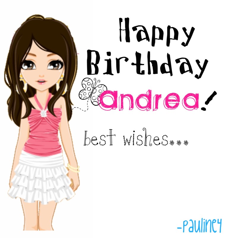 Glitter Text " Personal " Happy Birthday Andrea! 