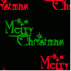 red and green blinking merry christmas