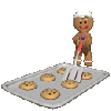 gingerbread man maling cookies