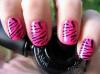 Pink Zebra Print Nails