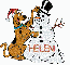 Helen With Scooby Doo & Snowman