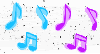 Blue and Purple Musical Notes