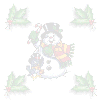 snowman and holly wallpaper