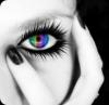 goth rainbow eye
