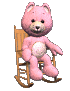 Teddy bear in a rocking chair