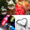 bubbles, colour, crayons ,heart,candy