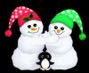 snowman and penguin
