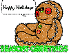 Happy Holidays gingerbread man