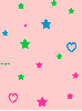 Pink stars and hearts background