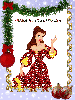 Disney princess Belle - Wishing you a Merry Christmas