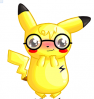Cute nerd Pikachu