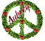 christmas wreath peace sign Aubrey