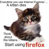 Kittens use Firefox