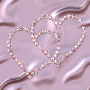 love heart pink silk diamond background