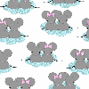 cute love mouse pair background