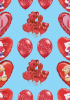 love heart ballon background