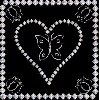 black and silver heart