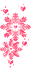 snowflake and pink hearts