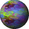 Spinning space globe