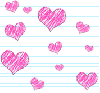 Pink doodle hearts