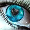 blue heart eyes