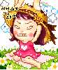 girl in garden angry