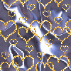 gold heart purple silk love background